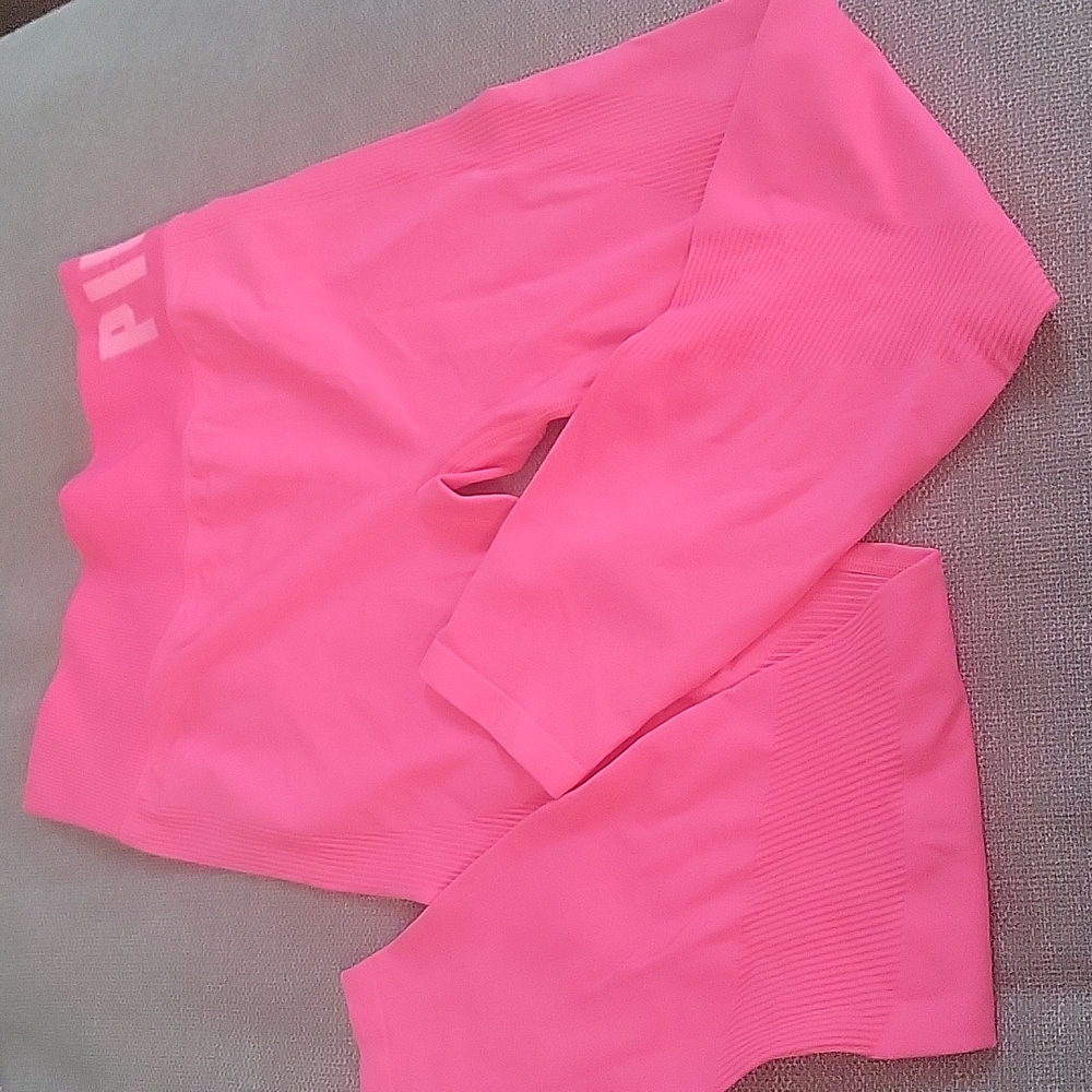 PINK VS Womens Pink Leggings Size Large